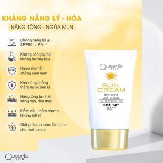 Kem chống nắng lý hóa Queenie Skin
