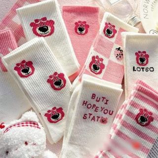 SÉT 10 ĐÔI TẤT GẤU DÂU LOTSO SIÊU HOT