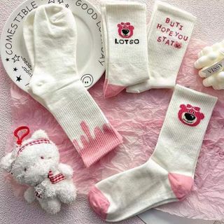SÉT 10 ĐÔI TẤT GẤU DÂU LOTSO SIÊU HOT