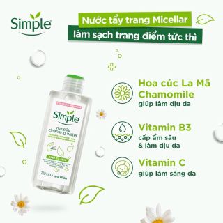 Nước Hoa Hồng Soothing Facial Toner Simple cân bằng ẩm cho da 200ml giá sỉ