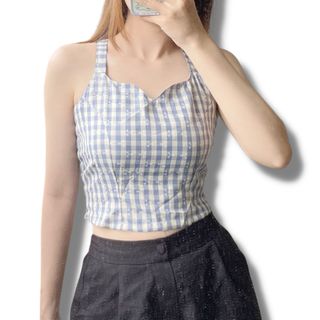 Áo croptop 2 dây bản to hàng thiết kế áo ôm body chuẩn dáng