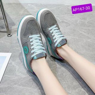 Giày thể thao nữ đế bằng chất da mềm đẹp AP167