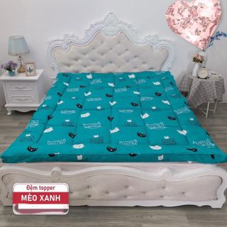 nệm Topper xuất nhật loại dày êm , Đệm tấm Topper êm mềm loại dày 7cm không lo bị xẹp thiết kế cao cấp nhỏ gọn