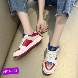Giày thể thao mữ chất da mềm màu cầu vồng AP160