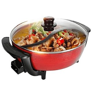 Nồi Lẩu Điện 2 Ngăn Perfect Chống Dính Cao Cấp, Đa Dụng Chức Năng