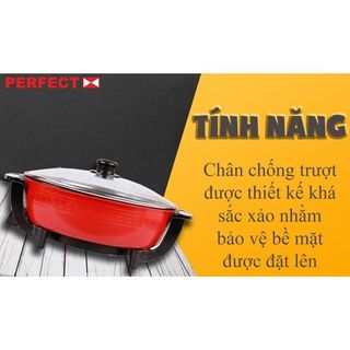 Nồi Lẩu Điện 2 Ngăn Perfect Chống Dính Cao Cấp, Đa Dụng Chức Năng