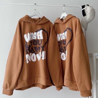 Áo hodie tay phồng in chữ chữ Wish Now siêu xinh