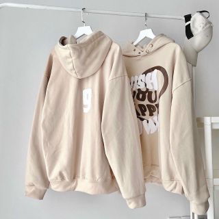 Áo hodie tay phồng in chữ chữ Wish Now siêu xinh