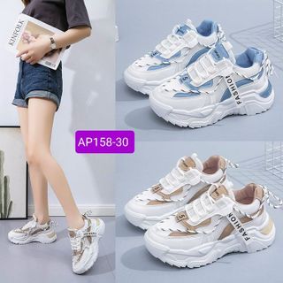 Giày thể thao đế độn màu trắng phối màu đẹp AP158