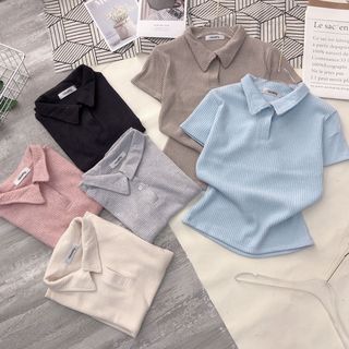 Áo kiểu cổ bẻ chất mịn xịn