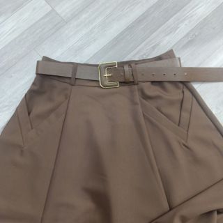 Chân váy xòe 2 túi dáng dài chất liệu kaki Hàn cao cấp