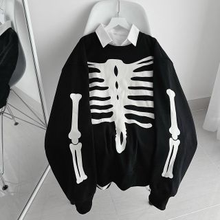 Áo sweater logo in bộ xương form đẹp xuất sắc giá sỉ