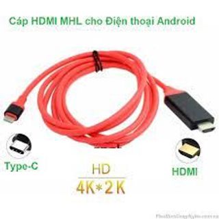 Cáp chuyển tín hiệu Type-C ra HDMI dài 2m cho Android - Cáp HDMI MHL cho điện thoại Android Type-C dài 2m