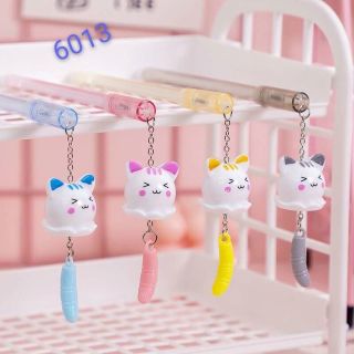 BÚT MỰC GEL TÍM CÓ TRANG TRÍ ĐÁNG YÊU