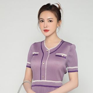 Đầm dự tiệc xếp ly Quảng Châu cao cấp