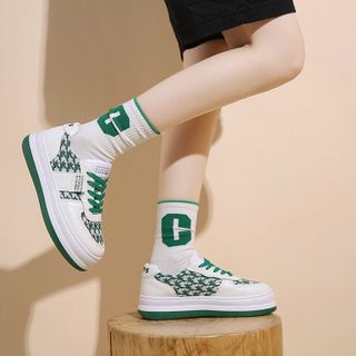 Giày Thể Thao Nữ Đế Dày màu trắng phối xanh A15