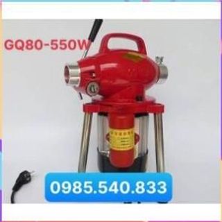 Máy thông tắc GQ80-550W ( phụ kiện gồm: 1 cuộn dây phi 16, 1 quả lu phi 8, 1 bộ đầu thông phi 16,...)