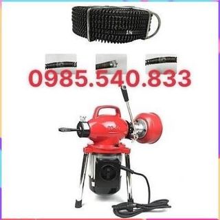 Máy thông tắc GQ80-550W ( phụ kiện gồm: 1 cuộn dây phi 16, 1 quả lu phi 8, 1 bộ đầu thông phi 16,...)
