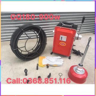 Chọn bộ máy thông tắc cống GQ180-900W đánh 2 loại dây phi 8, 16