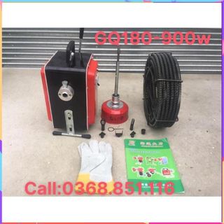 Chọn bộ máy thông tắc cống GQ180-900W đánh 2 loại dây phi 8, 16