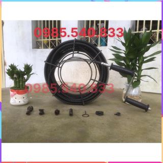 Dây thông tắc dùng tay quay dài 15M ( 15M + 6 đầu thông + tay quay....)