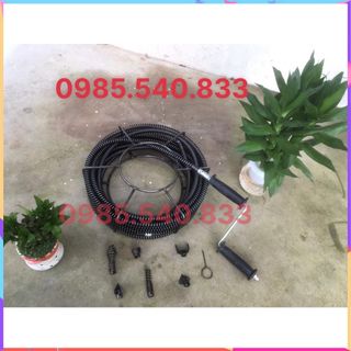 Dây thông tắc dùng tay quay dài 15M ( 15M + 6 đầu thông + tay quay....)