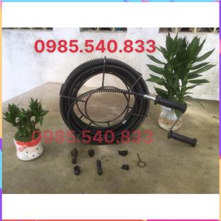 Dây thông tắc dùng tay quay dài 15M ( 15M + 6 đầu thông + tay quay....)