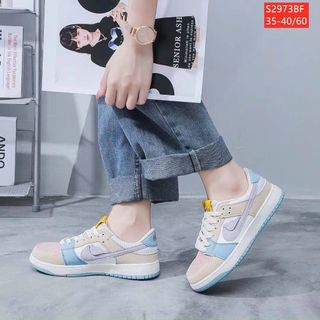 Giày Thể Thao Nữ chất da mềm phối màu đẹp S2973