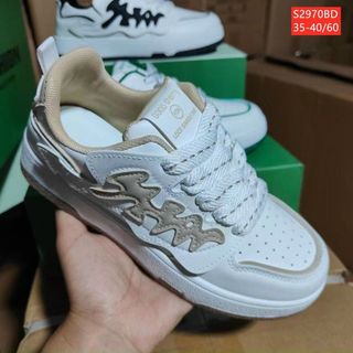 Giày thể thao nữ chất da mềm phối 2 màu đẹp S2970