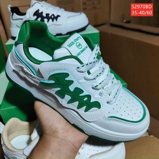 Giày thể thao nữ chất da mềm phối 2 màu đẹp S2970