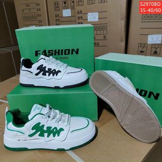 Giày thể thao nữ chất da mềm phối 2 màu đẹp S2970