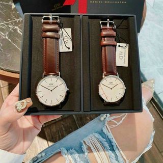 SET ĐỒNG HỒ D W COUPLE DA CAO CẤP