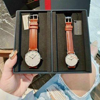 SET ĐỒNG HỒ D W COUPLE DA CAO CẤP