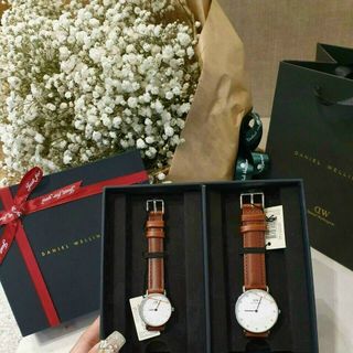 SET ĐỒNG HỒ D W COUPLE DA CAO CẤP