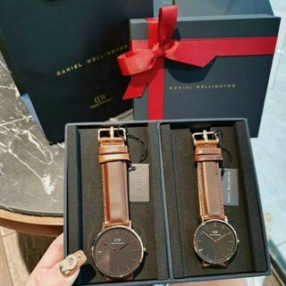 SET ĐỒNG HỒ D W COUPLE DA CAO CẤP