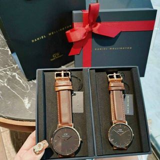 SET ĐỒNG HỒ D W COUPLE DA CAO CẤP