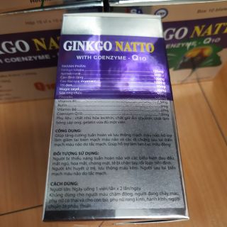 Bổ Não Ginkgo Natto Q10 Tím