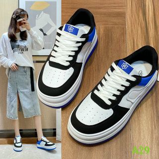 Giày thể thao nữ đế bằng chất da mềm đẹp AP29