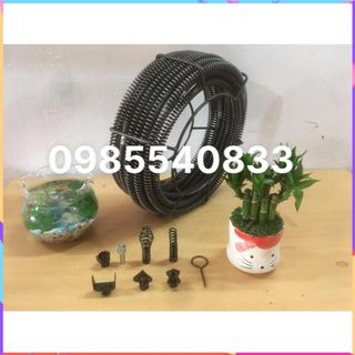 Dây thông tắc dùng cho máy khoan dài 6M ( 6M + 6 đầu thông + kết nối máy khoan....)