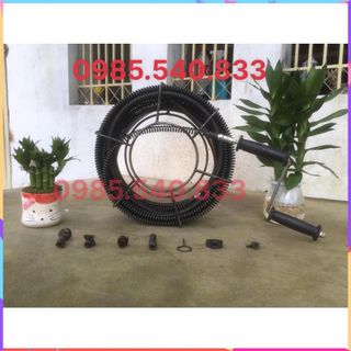 Dây thông tắc dùng tay quay dài 18M ( 18M + 6 đầu thông + tay quay....)