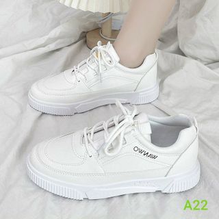 Giày thể thao nữ trắng da mềm sang chân A22
