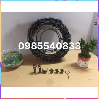 Dây thông tắc dùng cho máy khoan dài 15M ( 15M + 6 đầu thông + kết nối máy khoan....)