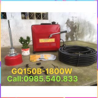 Máy thông tắc bồn cầu lò xo GQ150B - Công suất lớn 1800w