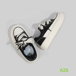 Giày thể thao da mềm đế bằng dáng basic đẹp AP26