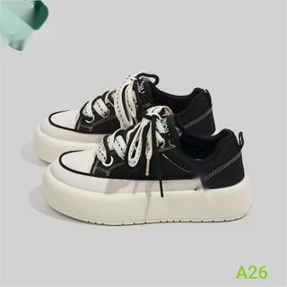 Giày thể thao da mềm đế bằng dáng basic đẹp AP26
