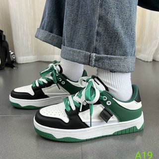 Giày thể thao nữ da mềm trắng phối màu đẹp AP19