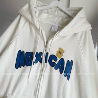 Áo khoác thun nỉ mịn in mexican form dưới 70kg