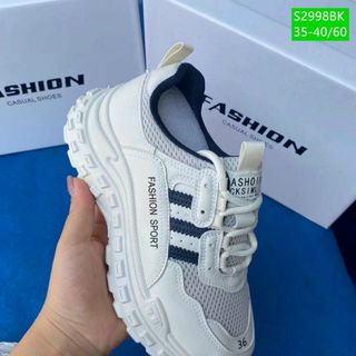 Giày thể thao nữ trắng đế độn chống trượt S2998