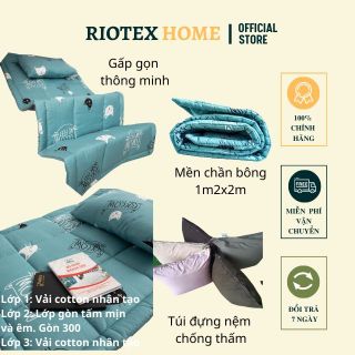 [SẢN PHẨM MỚI] Tấm nệm ngủ trưa văn phòng gấp gọn công sở một người nằm RIOTEX - Bộ đệm gối ngủ gồm nệm + gối + mền