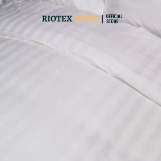T300 Drap - Ga Cotton Khách Sạn Trắng Sọc Riotex Home 1m/m2/m4/m6/m8/2m2 x 2m Cao Cấp - Ga Cho Nệm Từ 5-35cm